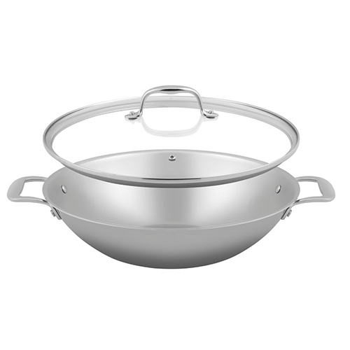 Wok, med glaslåg, Green cooking+, SOLA, 32cm, (1stk.)