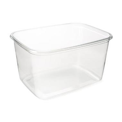 Plastbæger, 750ml, 105x140x75mm, Firkantet, RPET, Klar, (600 stk.)