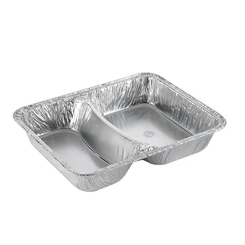 [17843] Alubakke, 2-rums, 495/645ml, 227x178x39mm, (600 stk.)
