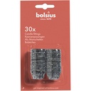 Lysmanchetter, Bolsius, sølv, aluminium, (30 stk.)