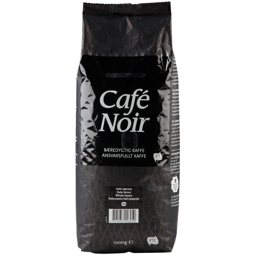 Kaffe, Café Noir, hele bønner, 1 kg, (1 pakke.)