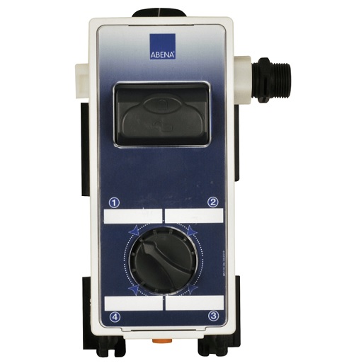 Blandesystem, til 4 produkter, 16 l/min, til flaske, spand og gulvvasker, med tilbageløbssikring, (1 stk.)