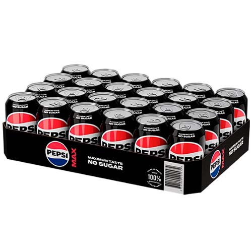 Pepsi Max, aludåse, 0,33 L / 33 cl, (24 stk.)