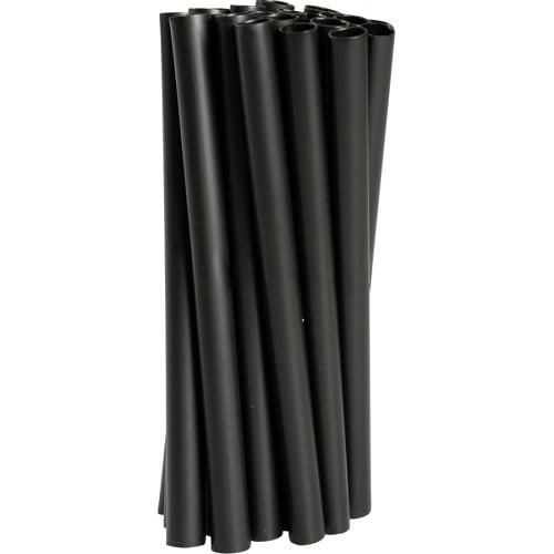 [10780] Plastiksugerør, 12cm, Ø8mm, sort, PP, flergangs, (250 stk.)