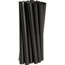 Plastiksugerør, 12cm, Ø8mm, sort, PP, flergangs, (250 stk.)
