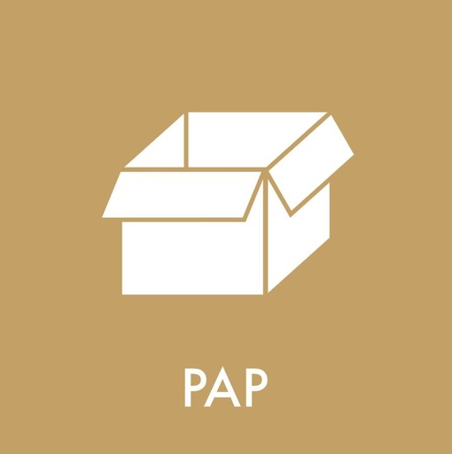 Piktogram til pap, 12x12cm, brun, folie, selvklæbende, (1 stk.)
