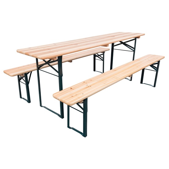 Bord bænkesæt, München Basic, fyrretræ, stabelbar, (1 stk.)