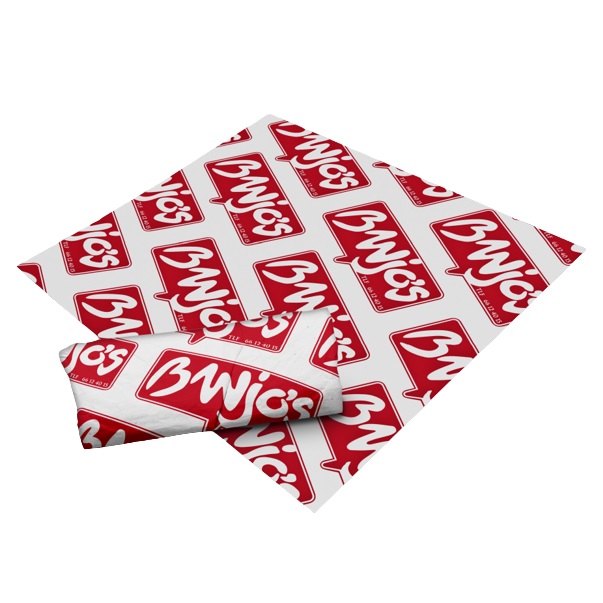 Banjos Wrappingpapir, 33x40cm, hvid, 1 farver, 30% farvedækning, 38 g/m2, 1000 stk.