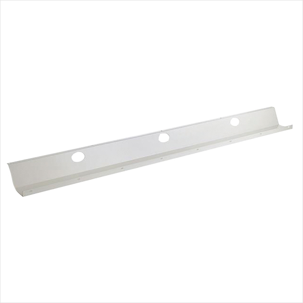 [18912] Stor kabelbakke til skrivebord, 147 cm, metal, hvid, sort eller alu, (1 stk.) (Hvid)