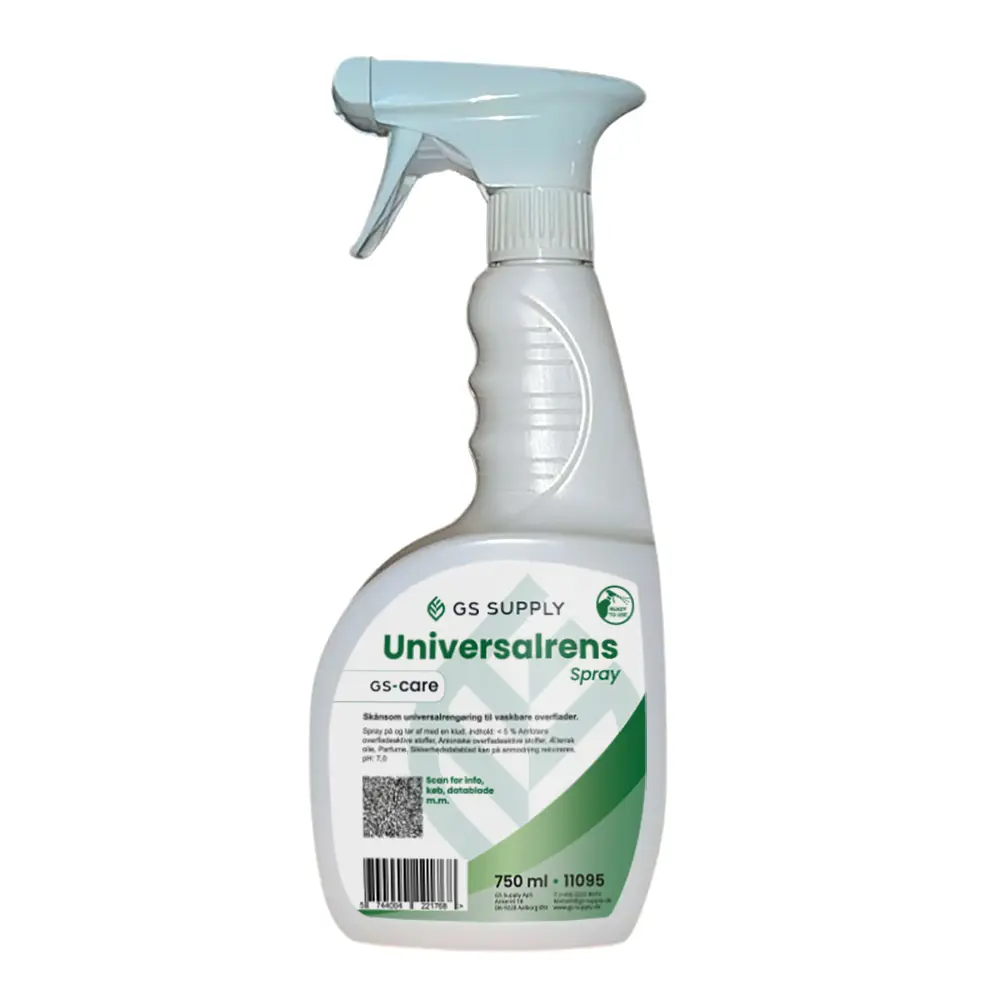 [11095] Universalrengøring spray, GS-Care, klar-til-brug, uden farve, med duft af papaya, 750-ml, (1 stk.)