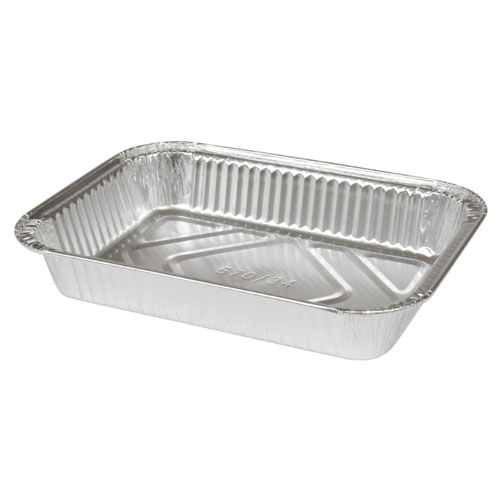 Aluminiumsbakke, 19,1x13,9x3,2cm, 610 ml, aluminium, rektangulær, (480 stk.)