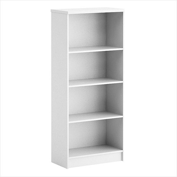 [19210] Kontorreol med 4 rum, 37x69,5x160,6cm, EPF ECO, flere farver, (1 stk.) (Hvid)