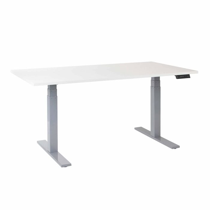 [19317] Hæve sænkebord, 80x160cm, 3-leddet elektrisk, EP 6000, memory funktion, flere farver, (1 stk.) (Hvid)