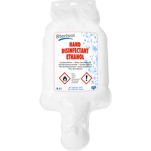 [19373] Hånddesinfektion, 700 ml, let gel, 81% alkohol, Sterisol, (1 stk.)
