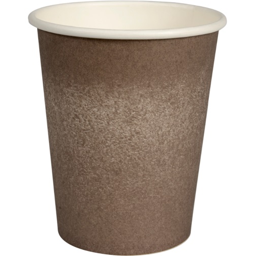 [19437] Papkrus, SW, 240 ml/8 oz, 9,1xØ8cm, mørkebrun, Svanemærket, pap/PE, (1000 stk.)