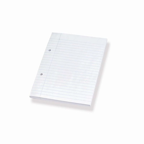 Notesblok, A5, linjeret, u/omslag, med 2 huller, (5 stk.)