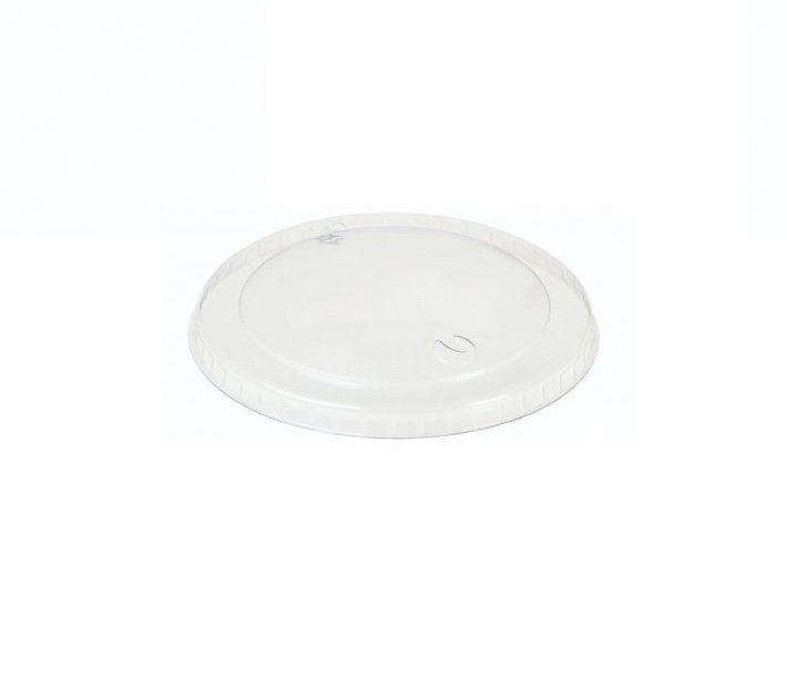 [10775] Plastlåg til lille salatskål, Ø9,6cm, klar, PLA, med antidug, Naturesse, tilhørende 10774, (750 stk.)
