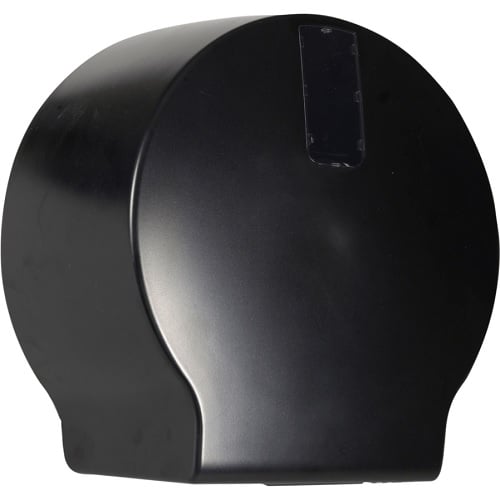 [10773] Papirdispenser t/ toiletpapir - midi jumboruller, Classic Recycled, Midi, 12x34x36cm, Ø33,5cm, sort med restrullefunktion, (1 stk.)
