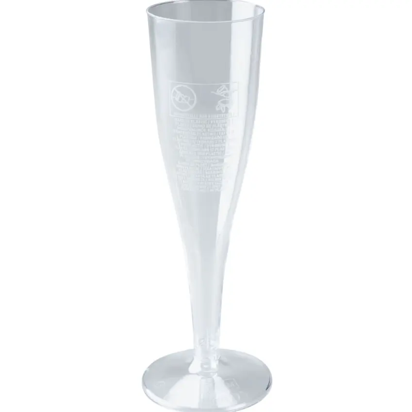 [10771] Champagneglas, 17cm, Ø6cm, 110 ml, klar, PS, (144 stk.)