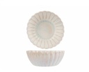 Skål, rund/bølget, 0,8L, Ø16,6x6,7cm, hvid/lyseblå, stentøj, ASTERA PURE, (4 stk.)