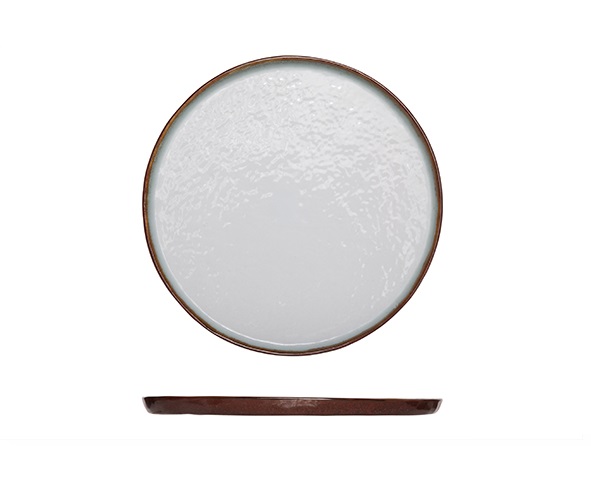 Middagstallerken, Ø27,5cm, rund, porcelæn, mat-grå, PLATO, (12 stk.)