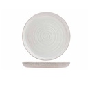 Desserttallerken, rund, Ø21,5x2cm, støvet hvid, stentøj, SHADE, (16 stk.)