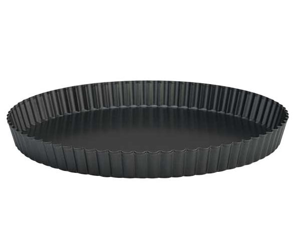 [20952] Non-stick kageform, rund, Ø24cm, sort, metal, (1 stk.)
