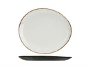 Middagstallerken, hvid, oval, Ø26,7x27,7x2cm, melamin, ubrydelig, PLATO, (12 stk.)