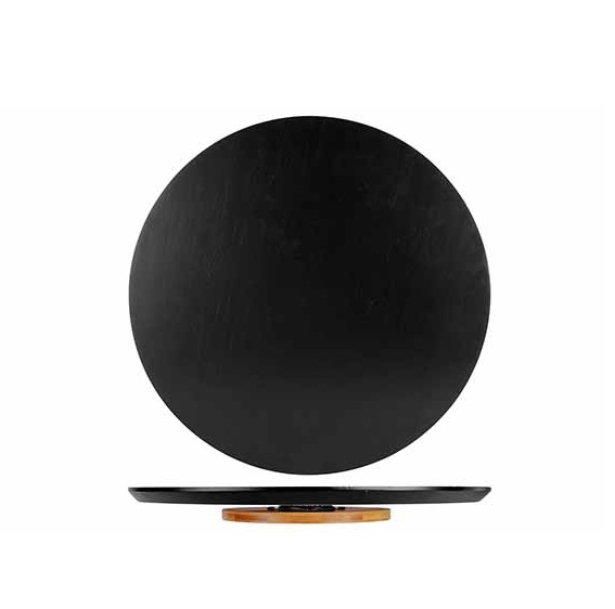 [20963] Drejefad, sort, bambus, Ø39,5x3cm, BLACK&WOOD LAZY SUSAN, (1 stk.)