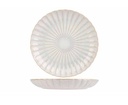 Middagstallerken, rund/bølget, Ø27,4x3,8cm, hvid/lyseblå, stentøj, ASTERA PURE, (12 stk.)