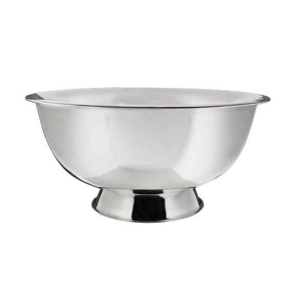 Champagnebowle på fod, stor køler, Ø40cm, rustfri stål, (1 stk.)