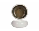 Skål, hvid/brun, Ø16X6,5cm, porcelæn, SPLASH, (5 stk.)
