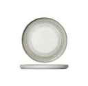 Middagstallerken, rund, Ø26,5cm, hvid/natur-farvet, stentøj, SPLENDIDO, (4 stk.) 