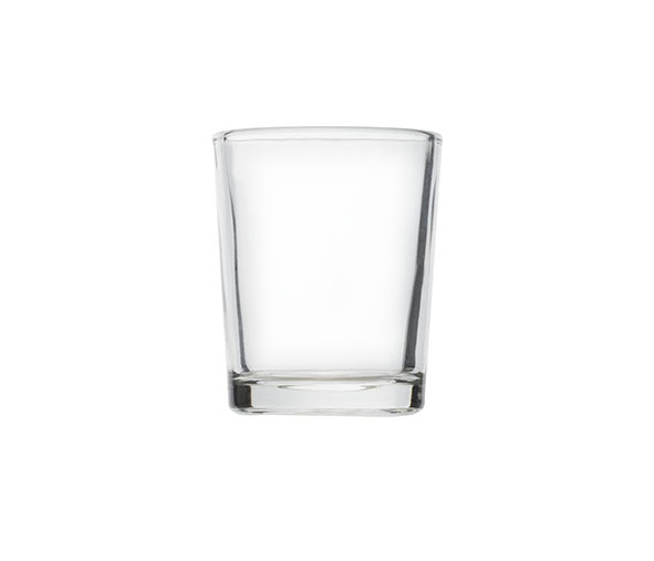 Fyrfadslysholder, rund, Ø5,6x6,7cm, glas, (144 stk.)