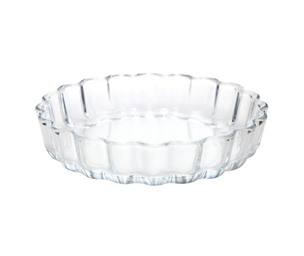 Mini tærtefad, Ø12,8x2,9cm, tåler op til 500grader, glas, (sæt á 4 stk.)