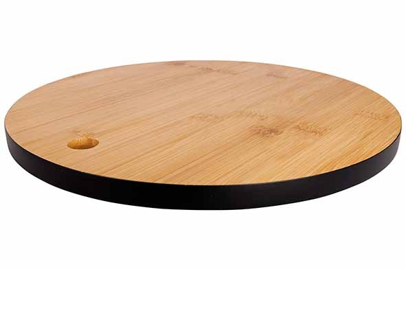 Skærebræt, rund, bambus, Ø30x1,5cm, BLACK&WOOD, (1 stk.)