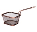 Friturekurv, firkantet, 21-14x10x8,5-14cm, metal, bronzebelagt, (48 stk.)