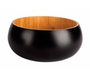 Salatskål, Ø19,5x8cm, bambus, sort, BLACK&WOOD, (1 stk.) 