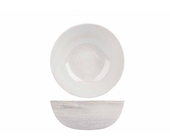 Skål, Ø28x10cm, støvet hvid, stentøj, SHADE, (1 stk.)