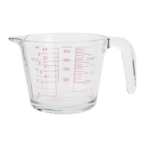 Målebæger i glas, 0,5L, tåler op til 500grader, (1 stk.)