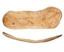 Frugtskål, flad, 64-68x23-32cm, oliventræ, (1 stk.)