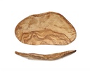 Frugtskål, flad, 23-28x10-16cm, oliventræ, (1 stk.)