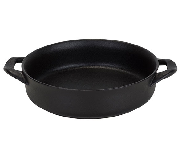 Støbejernsgryde med håndtag, sort, Ø22x32,5cm, 1,75l, MADISON, (1 stk.)