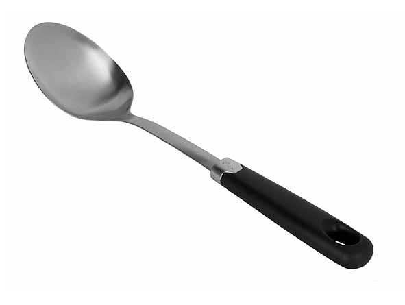 Serveringsske, rustfri stål, sort skaft, DELISH, (1 stk.)