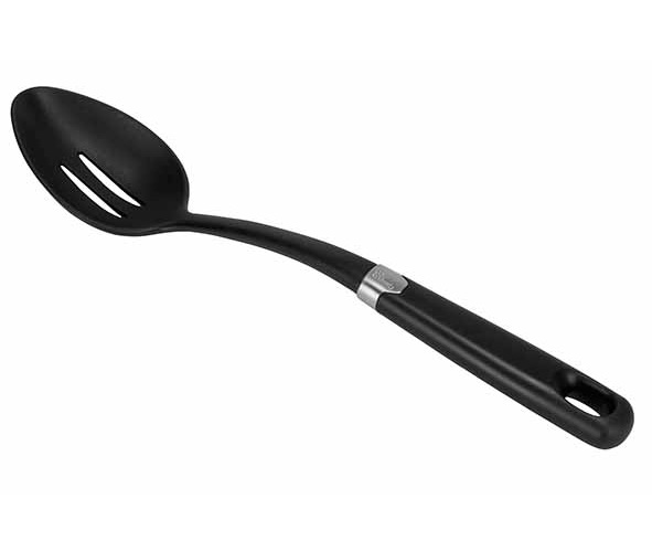[21217] Serveringsske med huller, plastik, sort, DELISH, (1 stk.)