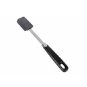 Stor dejskraber i metal og silikone, 5x31,4x1,7cm, sort/sølv, DELISH, (1 stk.)