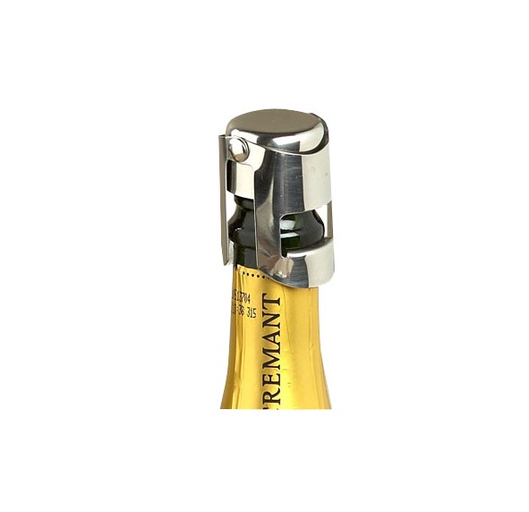 Champagneprop/stopper, krom, rustfri stål, COSY & TRENDY, (1 stk.)