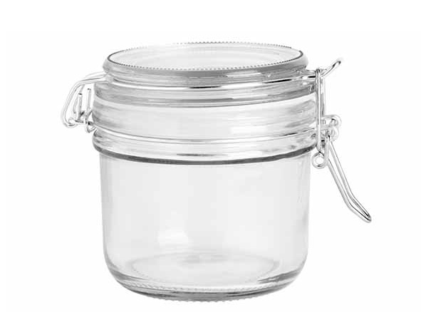 [21267] Patentglas med låg, 17,5cl, Ø8,5x8,5cm, rund, glas, (36 stk.)