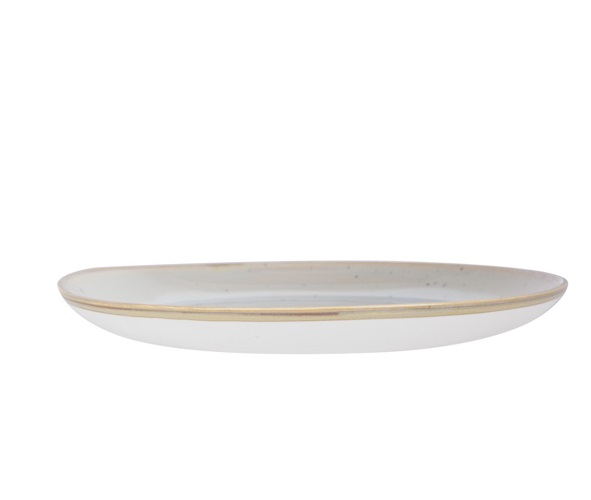 Middagstallerken, stentøj, rund, Ø27cm, sandfarvet/blå, NAVAJO, (4 stk.)