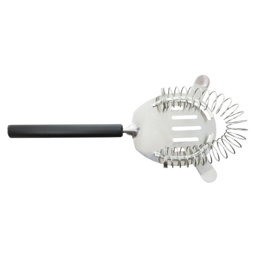 Cocktailsi, strainer, Ø8,8x18cm, sort/sølv, rustfri stål, (1 stk.)